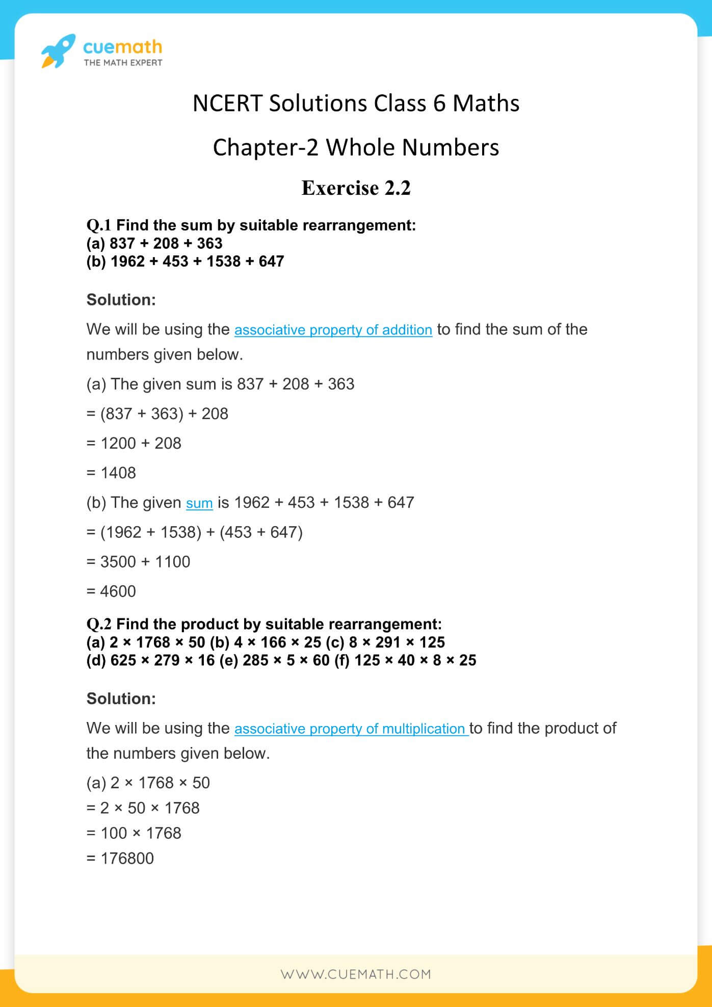 NCERT Solutions Class 6 Maths Chapter 2-5 NCERT Solutions Class 6 Maths Chapter 2-5