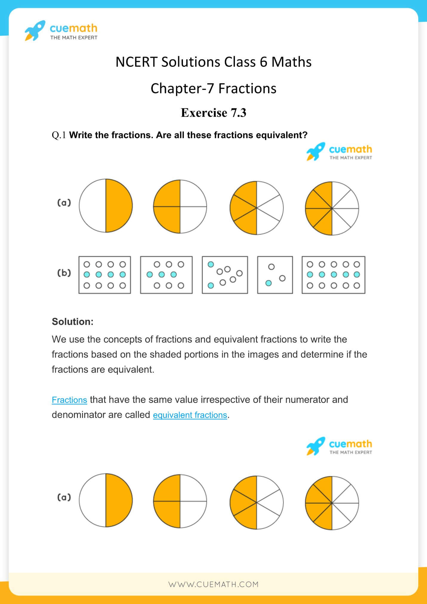 NCERT Solutions Class 6 Maths Chapter 7-13 NCERT Solutions Class 6 Maths Chapter 7-13